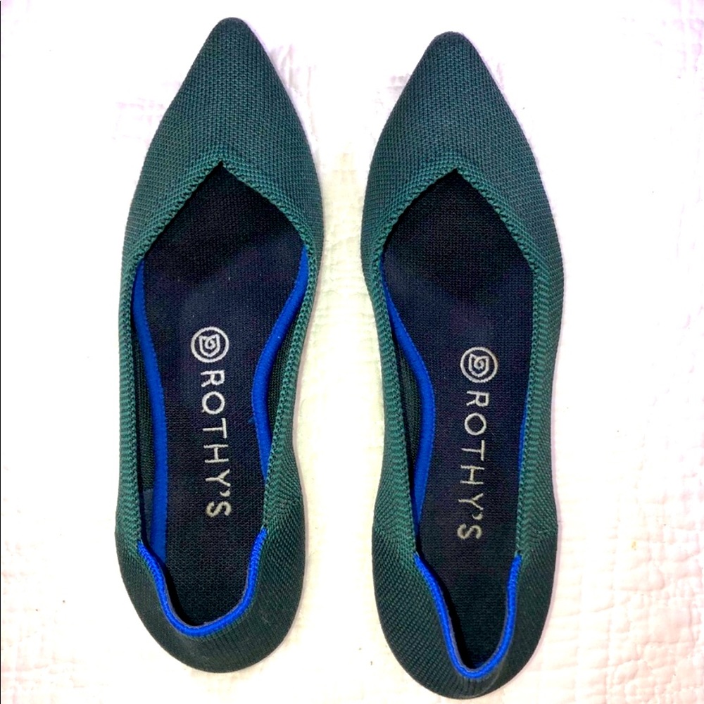 Authentic HTF Retired Emerald Green Rothy’s Points